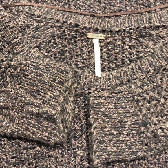 Free People Marled Purple & Black Knit Sweater - Picture 10 of 10